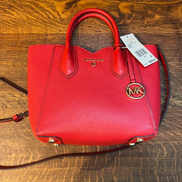 MICHAEL KORS Bright Red Leather Crossbody - Picture 2 of 14